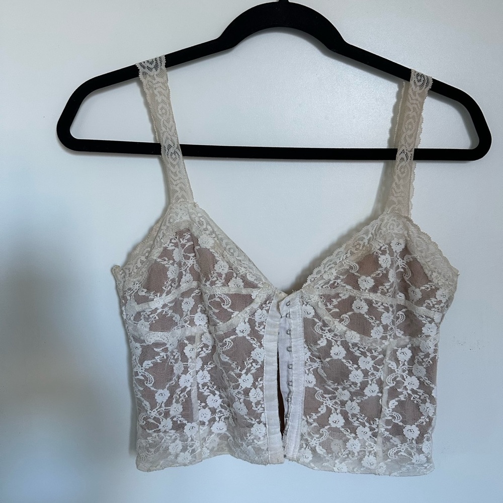 Tiger mist lace corset top